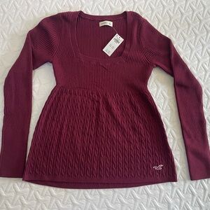 🆕NWT Hollister babydoll sweater